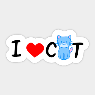 I love cat cat lover Sticker